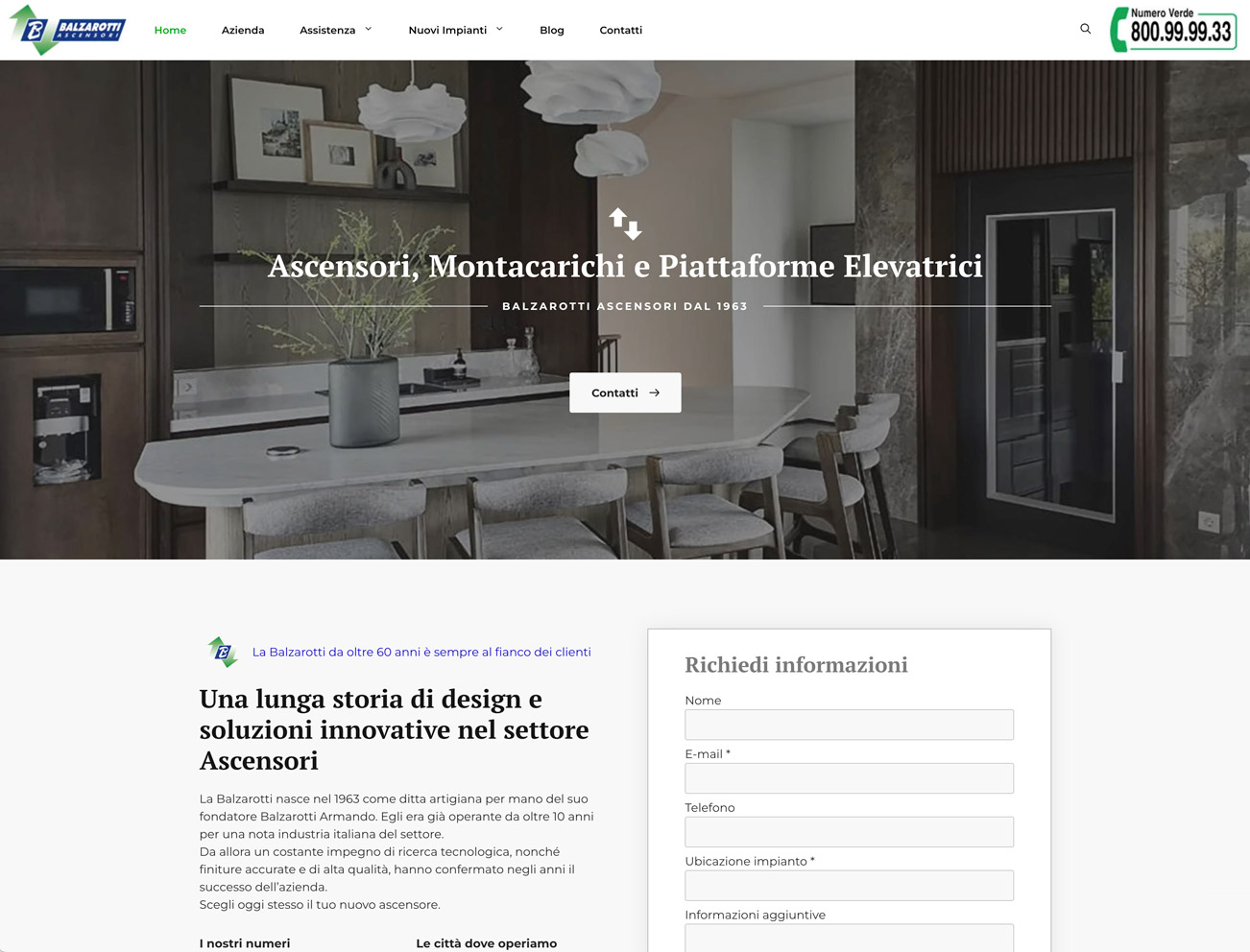 Home Page del sito Balzarotti Ascensori sviluppata da FMstudio.it Home Page Balzarotti Ascensori – Sito realizzato da FMstudio.it